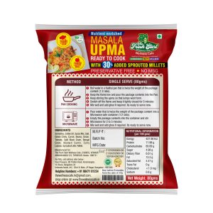 Sprouted Little millet Masala Upuma Combo pack of 3 ( 80 gm each)